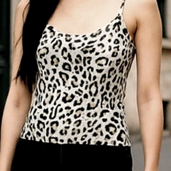 INC International Concepts Snow Leopard Knit Cami Tank Small - Picture 1 of 6
